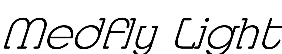 Medfly Light Italic Yazı tipi ücretsiz indir